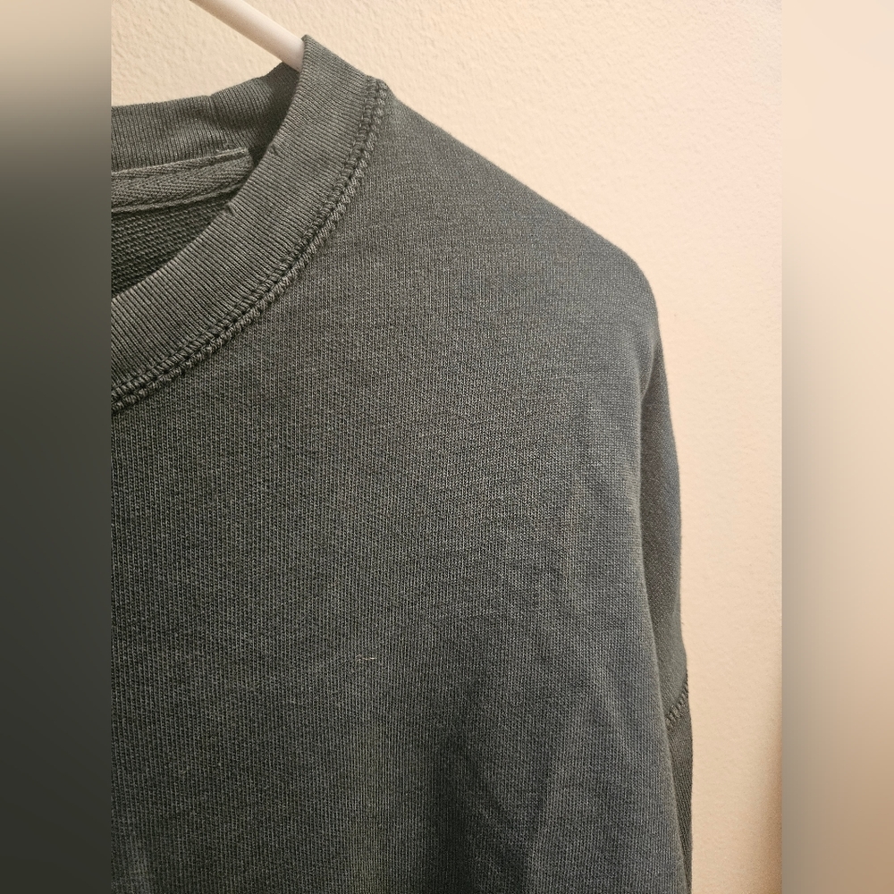 aerie cropped crew neck light sweatshirt